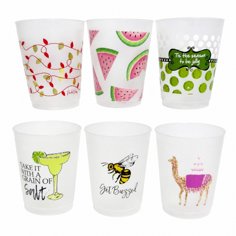 Brugerdefineret logo 16 oz Frosted Plastic Stadium Cup