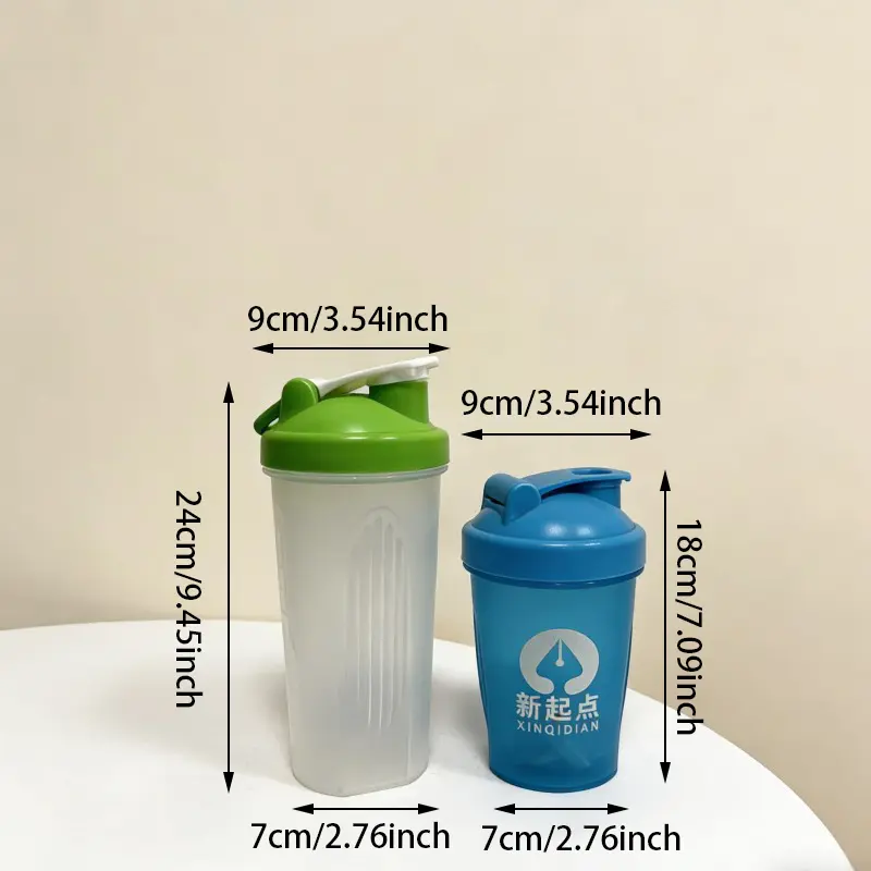 Anti-lækage Fitness plastik protein shaker flaske
