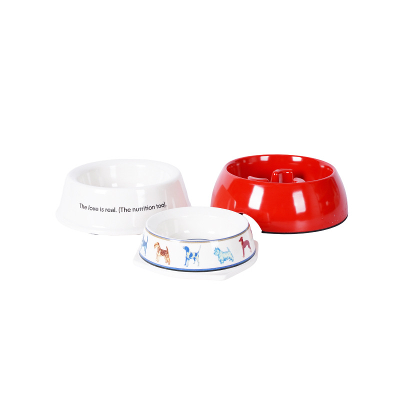 Brugerdefineret Bambus Fiber Slow-Feed Pet Bowl