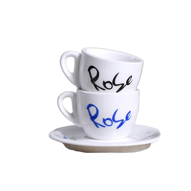 Trykt porcelæn espresso kop underkop til cafe gave