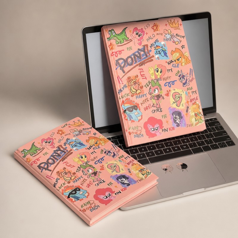 Sød tegneserie graffiti hardcover A5 Journal notesbog