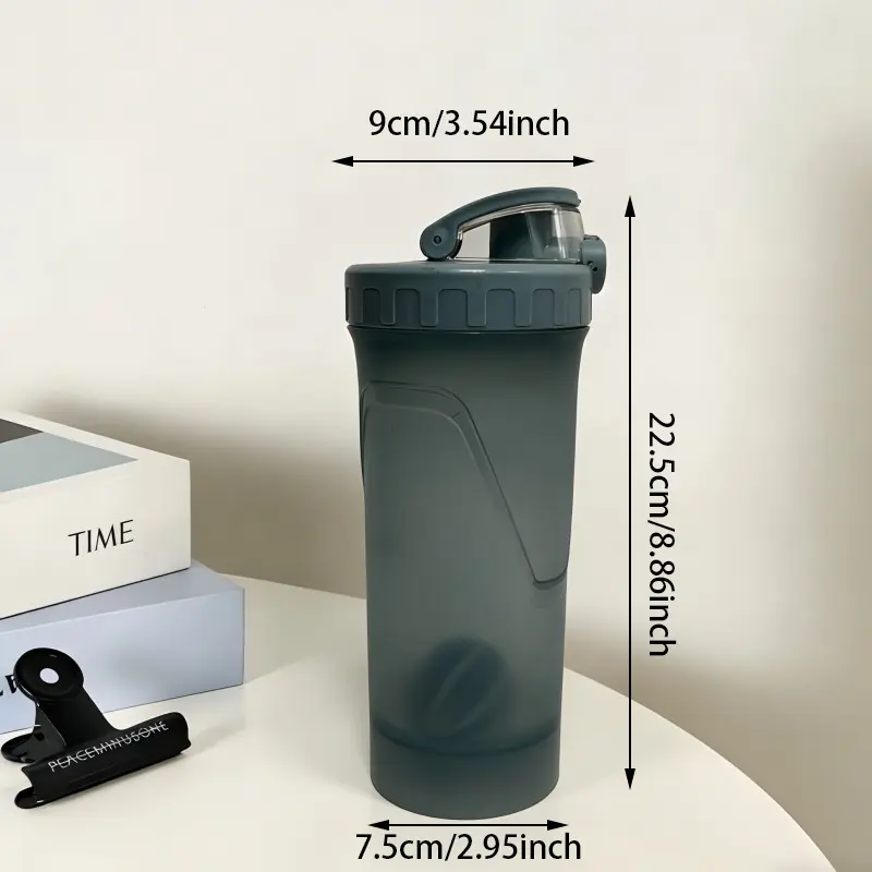 Frosted mat protein shaker flaske
