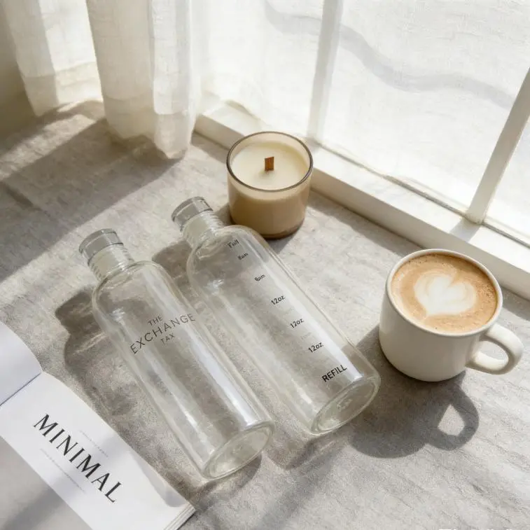 All Glass Daily Hydration Tracker Bottle