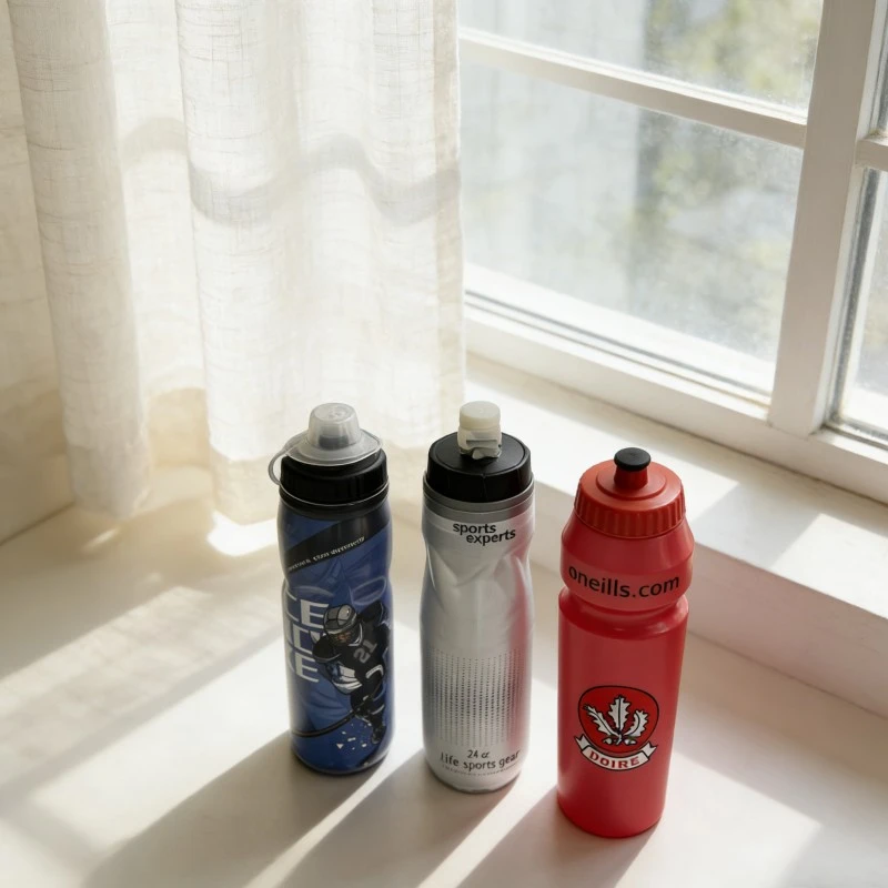 Double Layer Plastic Sports Water Bottles