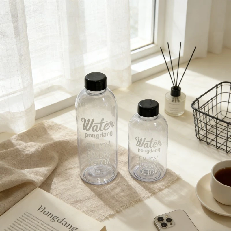 Transparent Reusable Plastic Water Bottles